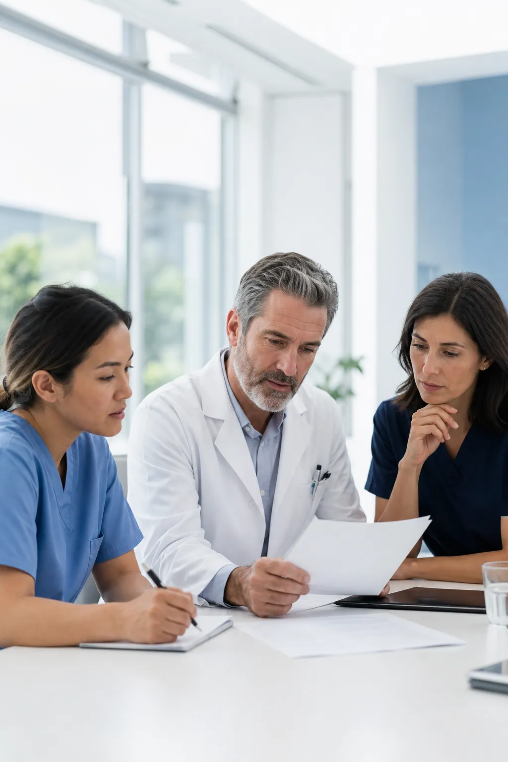 Healthcare professionals collaborating